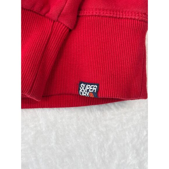 Superdry Sports Hoodie Size Medium Chest Stripe Vintage Style Spellout Logo - Picture 4 of 7